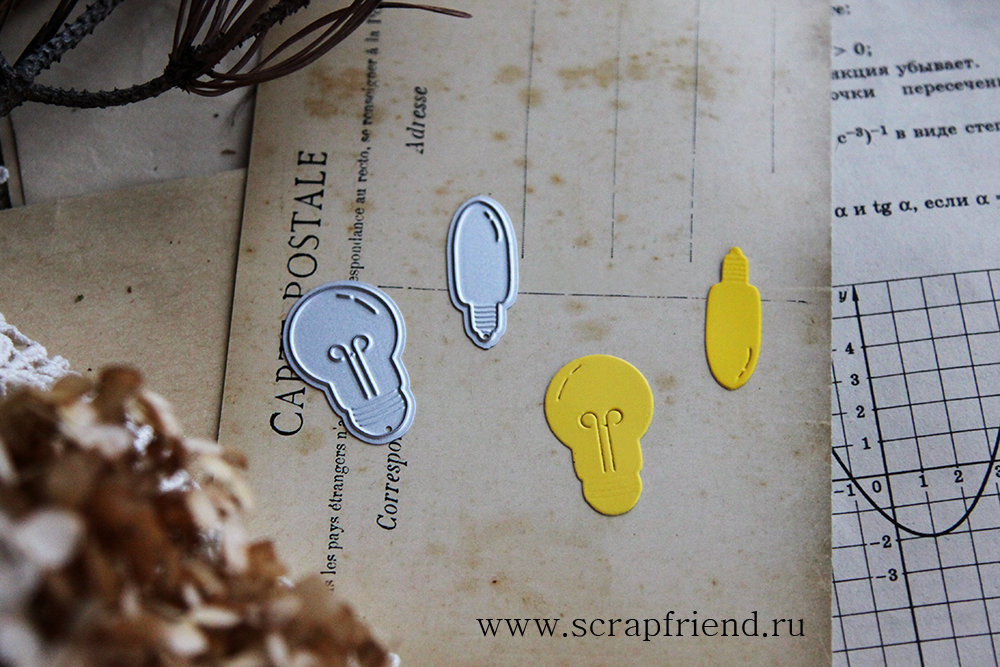 Набор ножей для вырубки Лампочки, 2х3см, 1х2,8см, Scrapfriend sf0068
