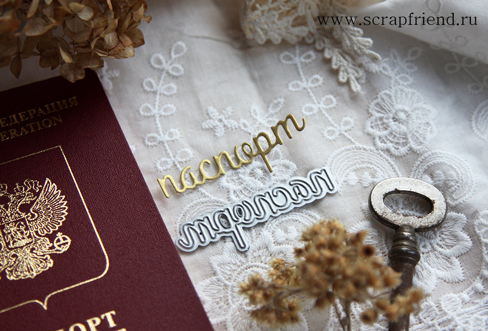 Нож для вырубки Паспорт, 5,5х1,5см, Scrapfriend sf0078