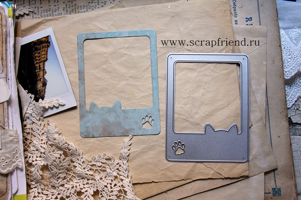 Нож для вырубки Рамка с ушками, 8х10,5см, Scrapfriend sf0104