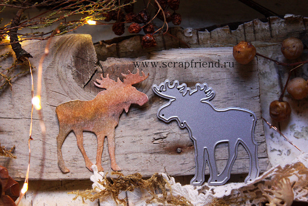 Нож для вырубки Лось, 5,5х6см, Scrapfriend sf0119