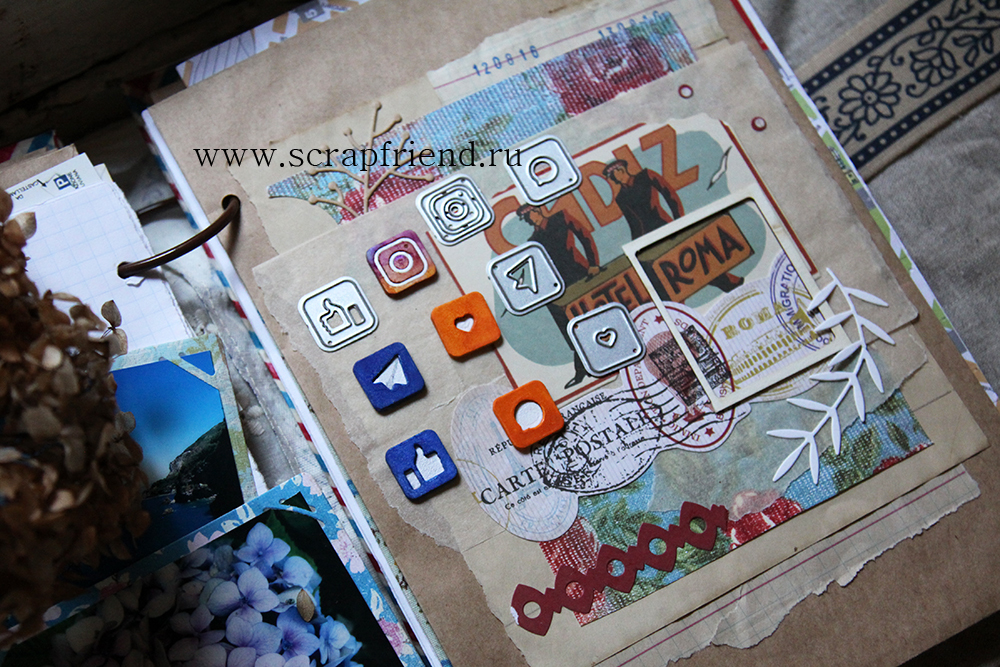 Набор ножей для вырубки Иконки соцсетей, 1,5см, 5 штук, Scrapfriend sf0146
