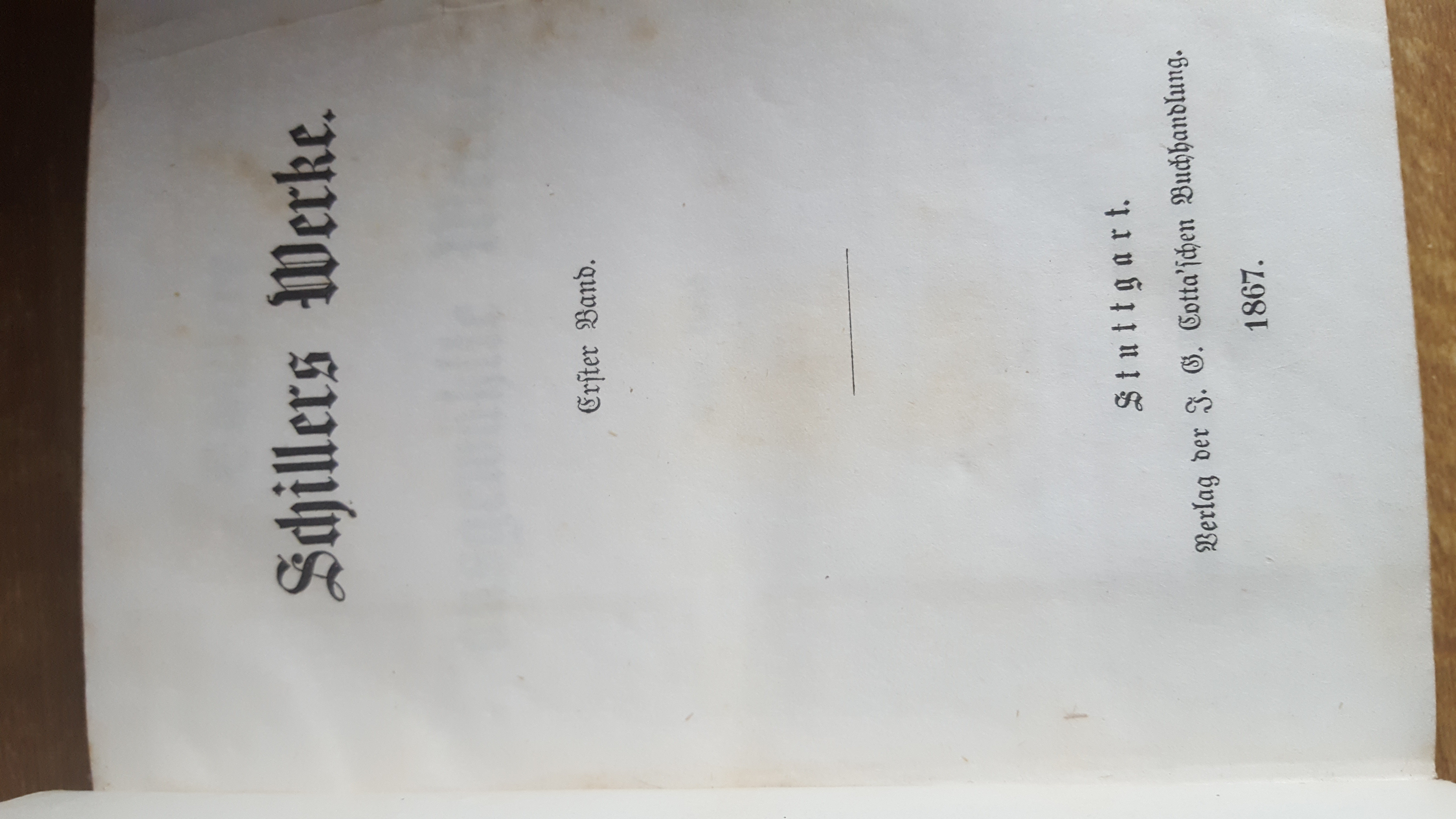 Schillers ausgewählte Werke 12 Bände in 6 Büchern 1867 .