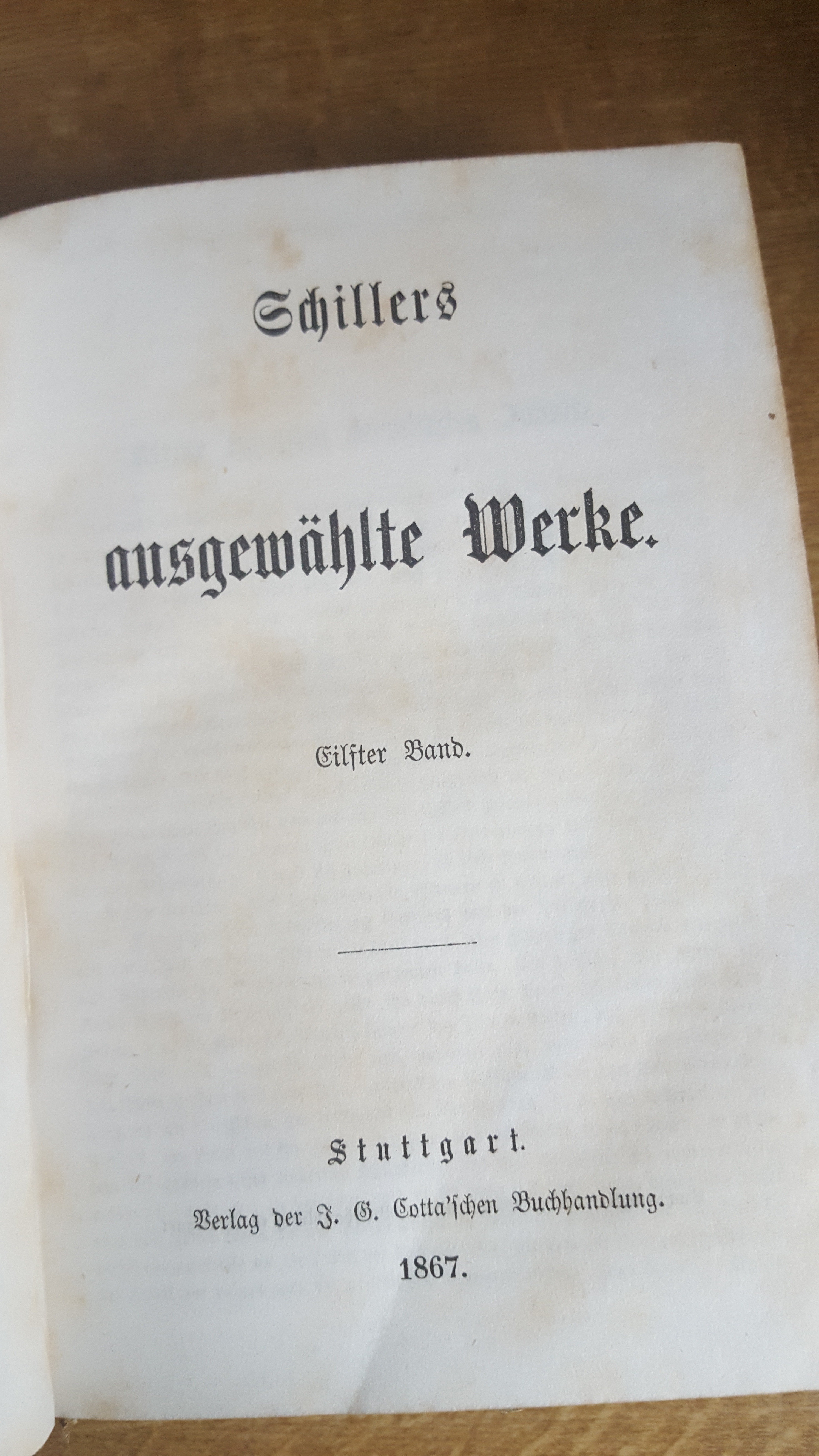 Schillers ausgewählte Werke 12 Bände in 6 Büchern 1867 .