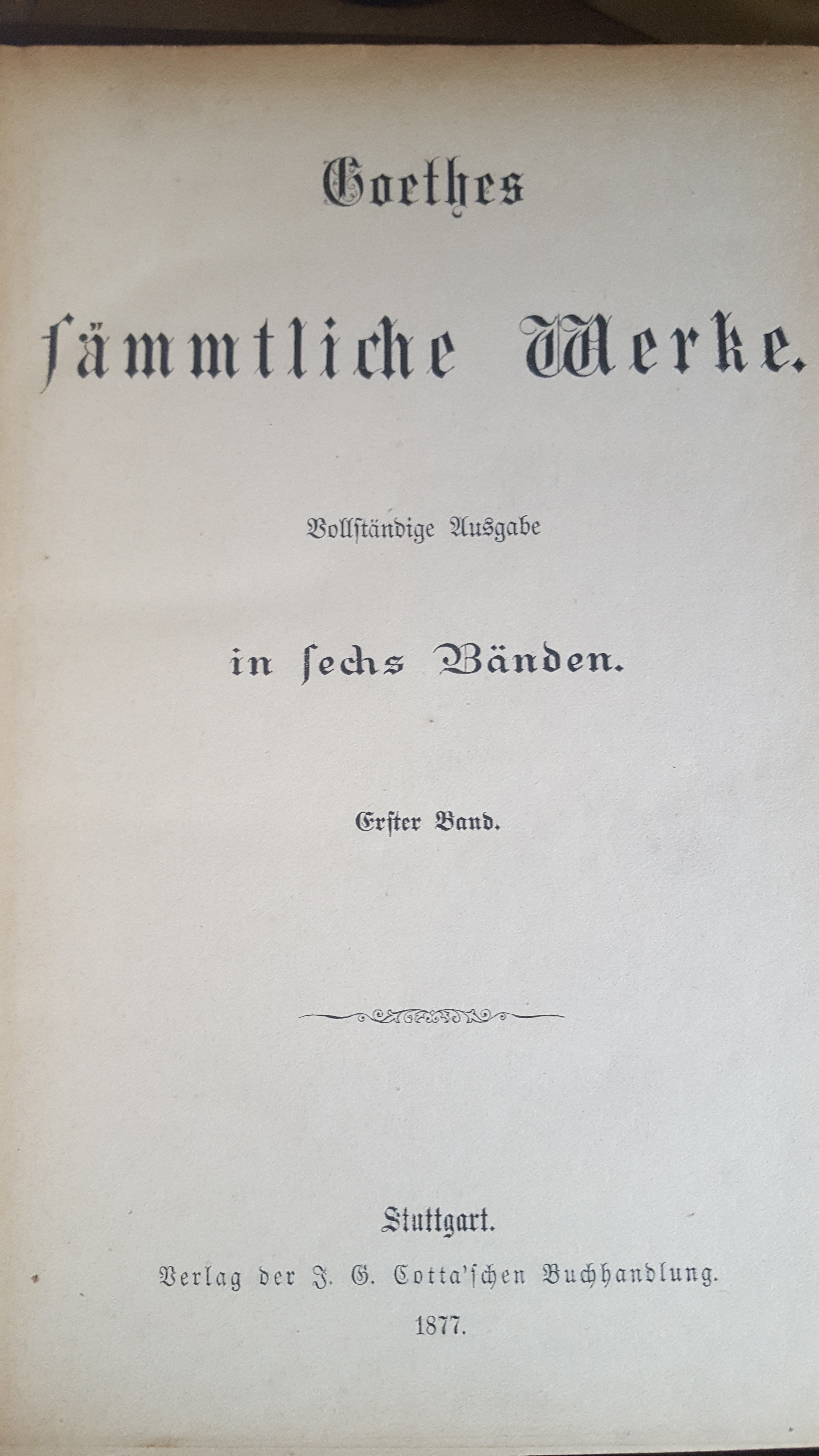 Goethes sämmtliche Werke 1877