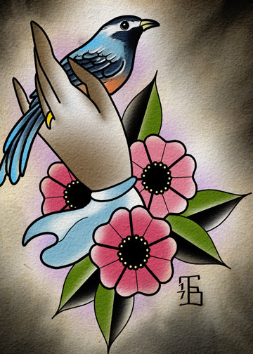 Victorian Bird Print 00002