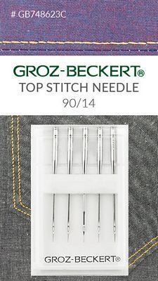 Groz-Beckert Topstitch 90/14 Carded 5/pk NGBT90/14