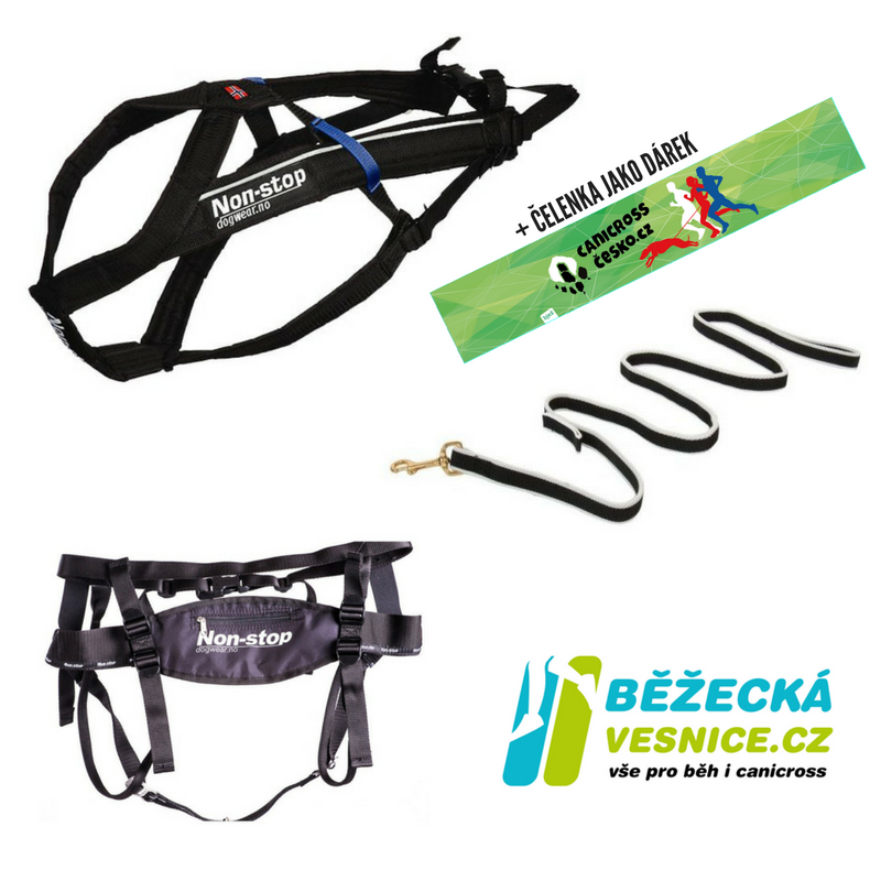 Non-stop sada Scootering/Bikejöring/Skijöring + čelenka Rozběháme Česko 00041