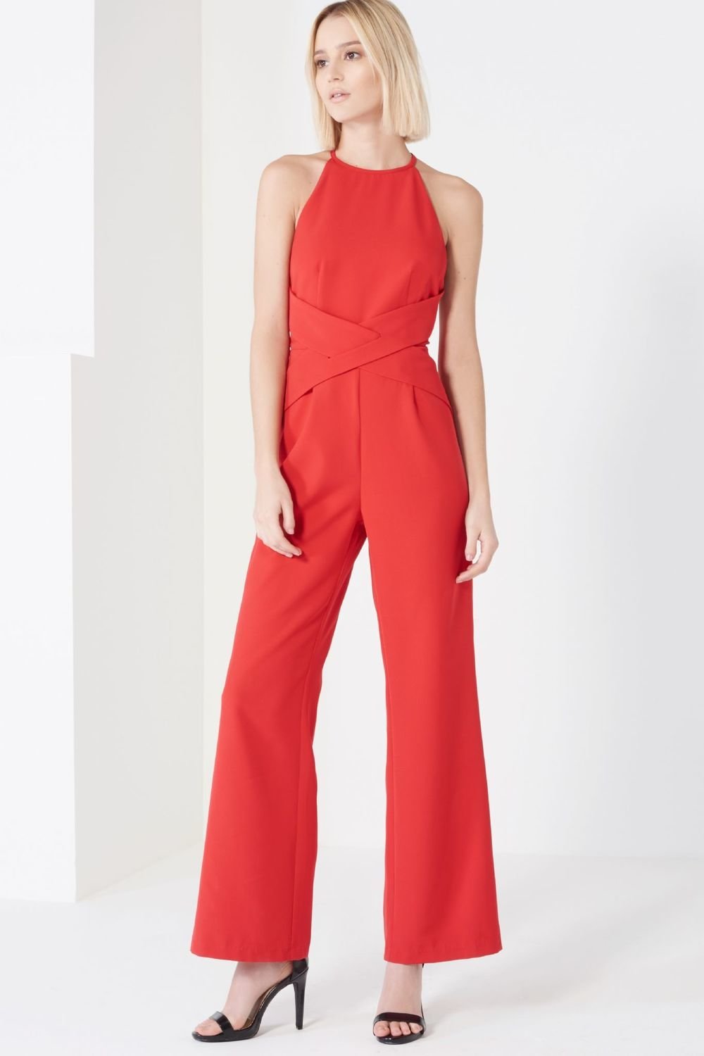 lavish alice red jumpsuit