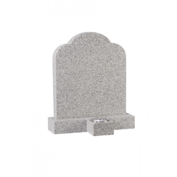 Ec177 Surf Grey Granite Headstone With A Separate Vase To Provide