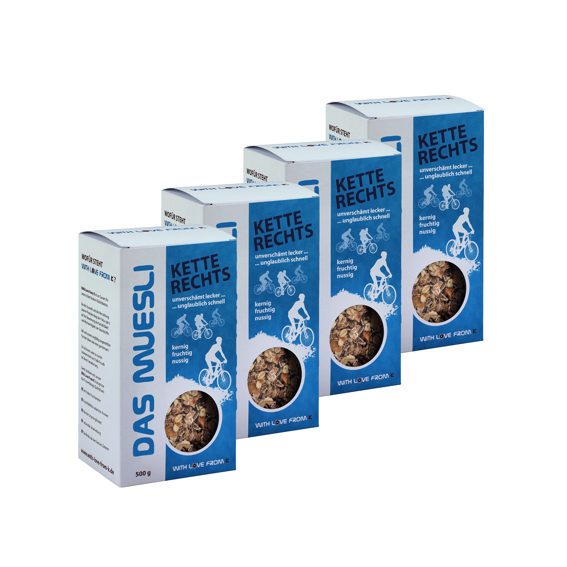 Das Müslipaket "Kette rechts" - 4 Packungen á 6.00€ 00013