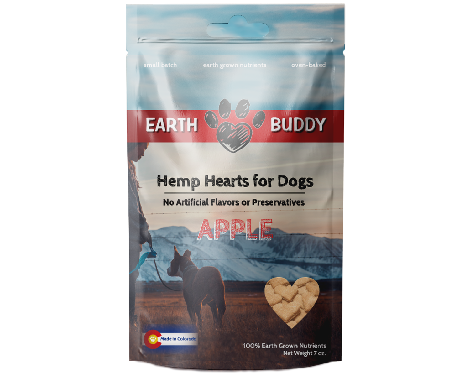 Hemp Hearts for Dogs Apple 7oz