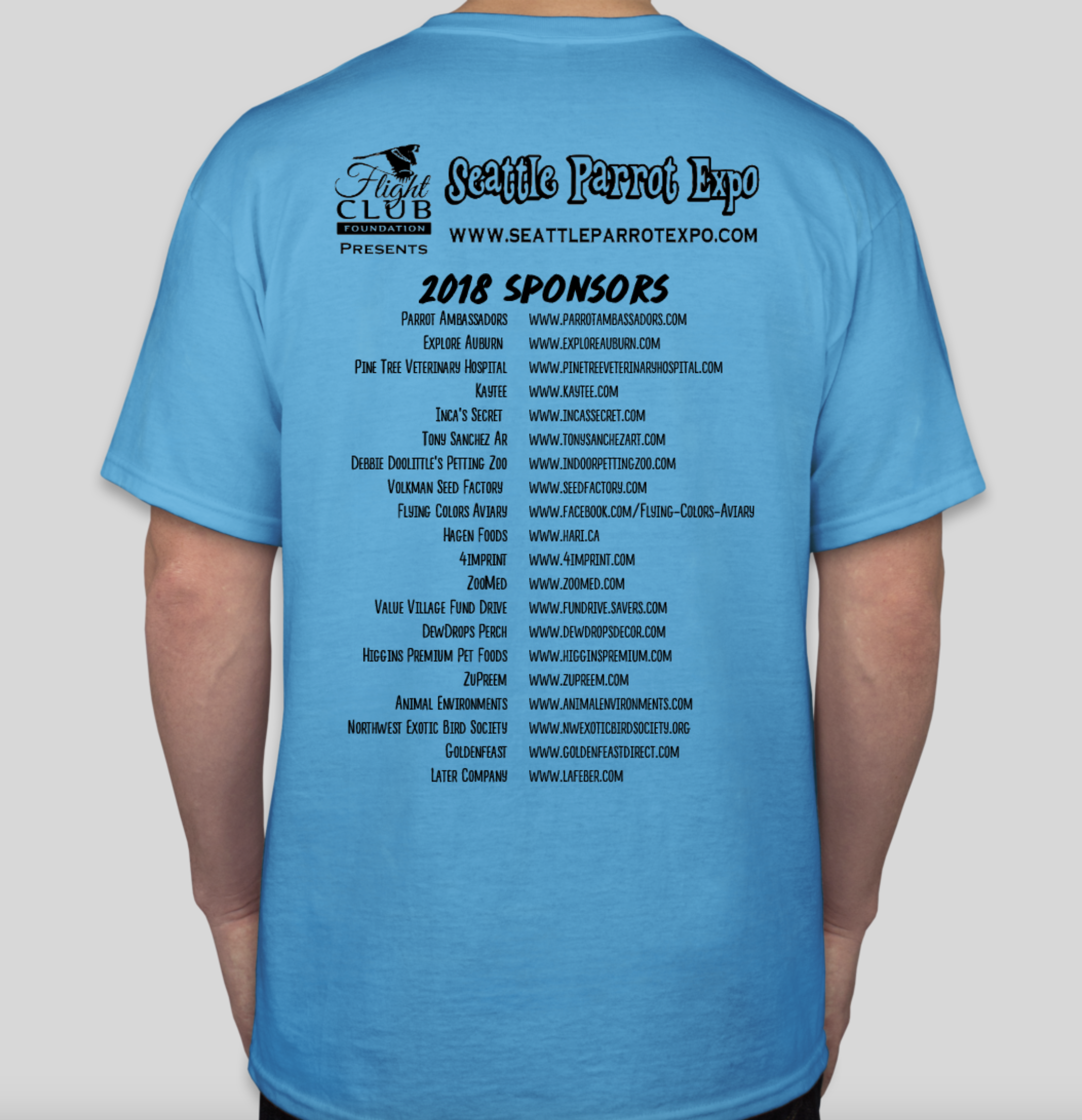 2018 Volunteer Shirt Seattle Parrot Expo