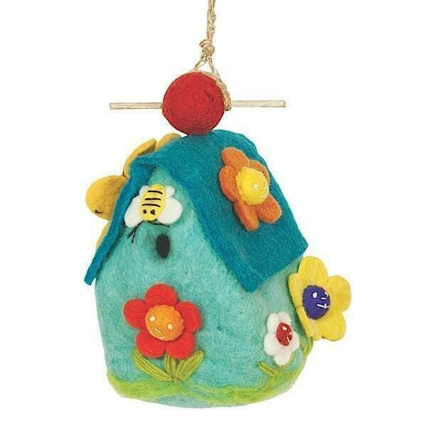 Felt Birdhouse - Flower House Felt Birdhouse - Flower House