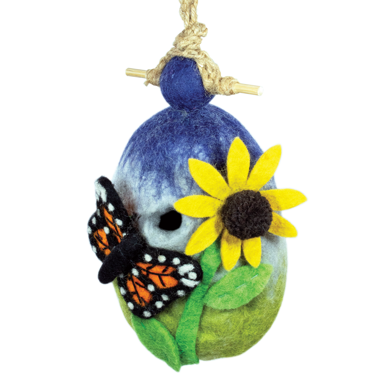 Felt Birdhouse - Butterfly Garden Felt Birdhouse - Butterfly Garden