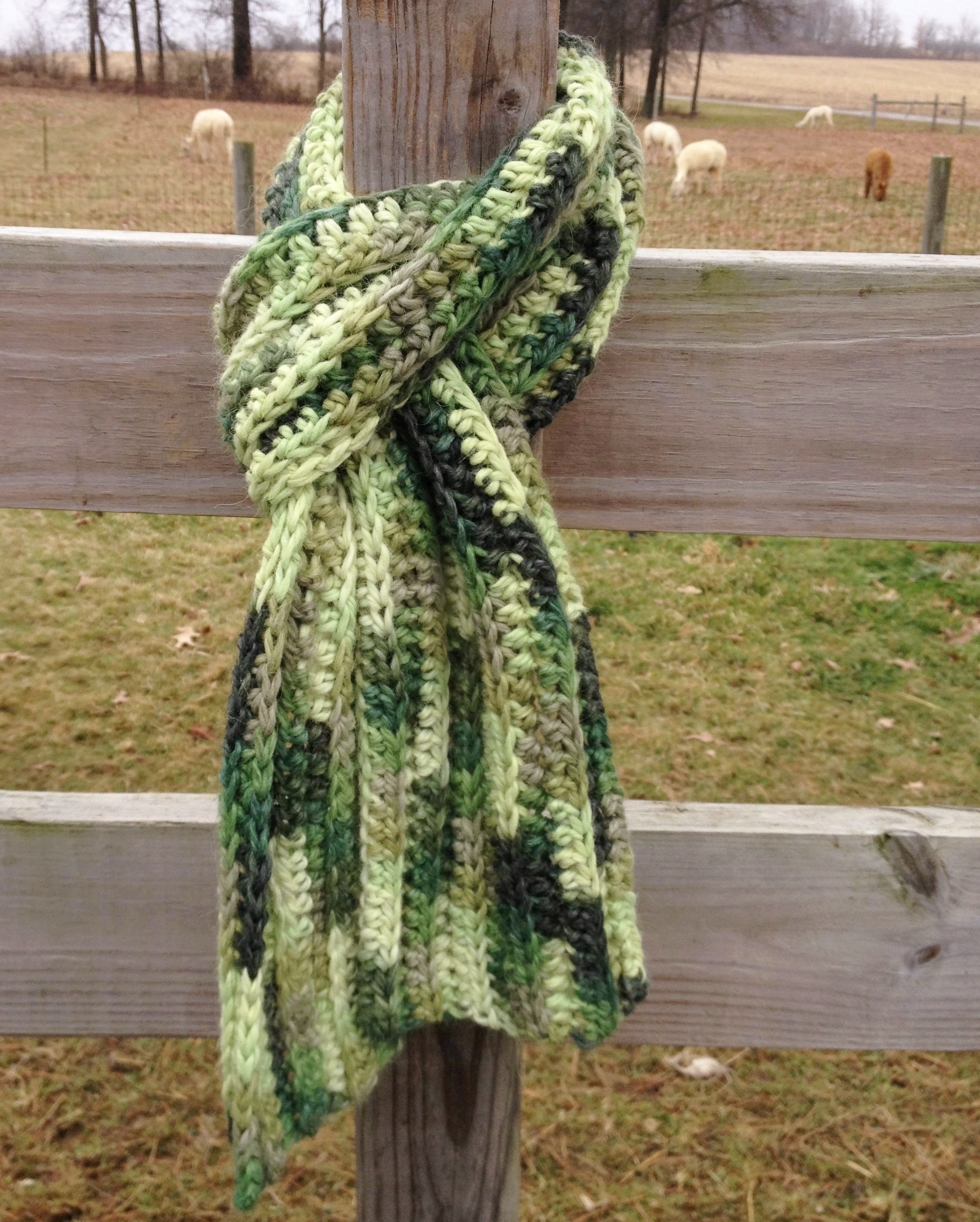 Bulky Ribbed Crochet Scarf BlkyRibCrScrf-Hndpts