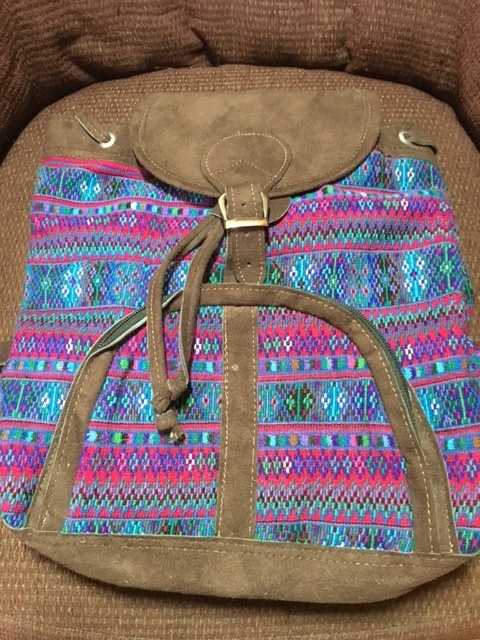 Handwoven and Leather Backpack