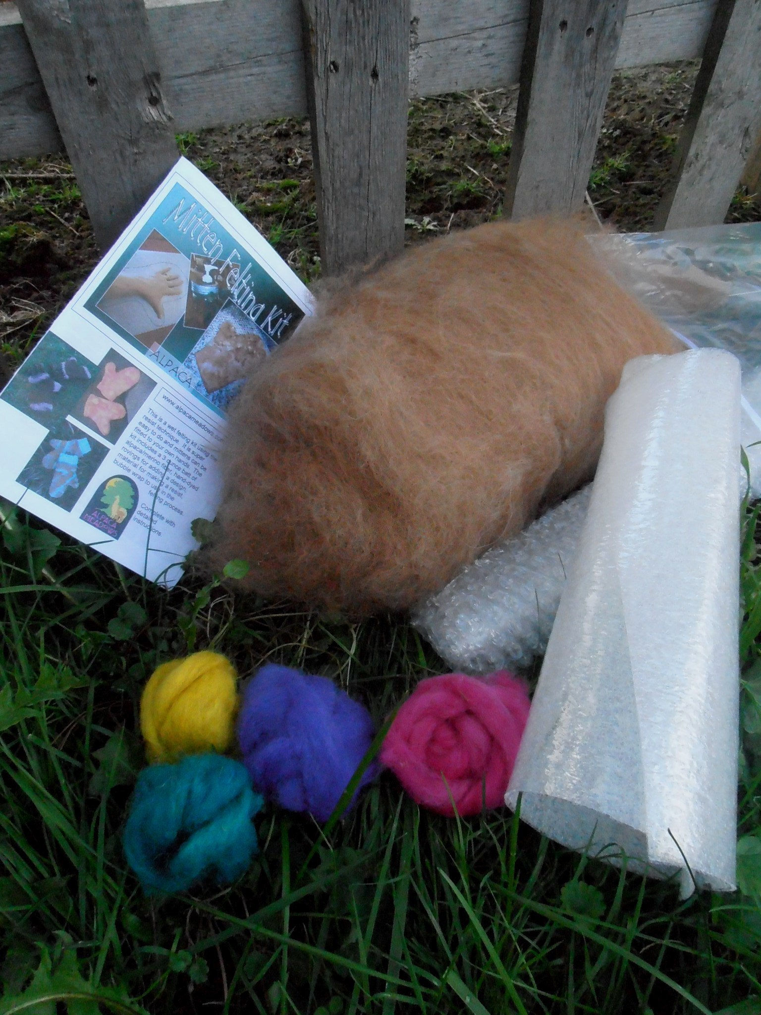 Alpaca Mitten Felting Supplies