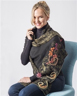 NEW Alpaca Embroidered Shawl