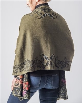 NEW Alpaca Embroidered Shawl
