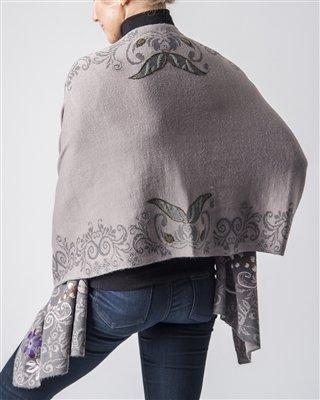 NEW Alpaca Embroidered Shawl