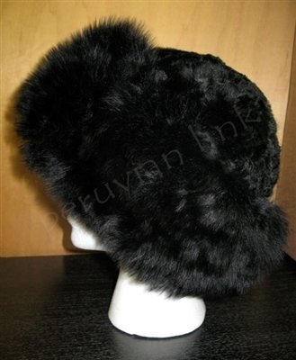 Alpaca Fur Hat - Exquisite Rich Black