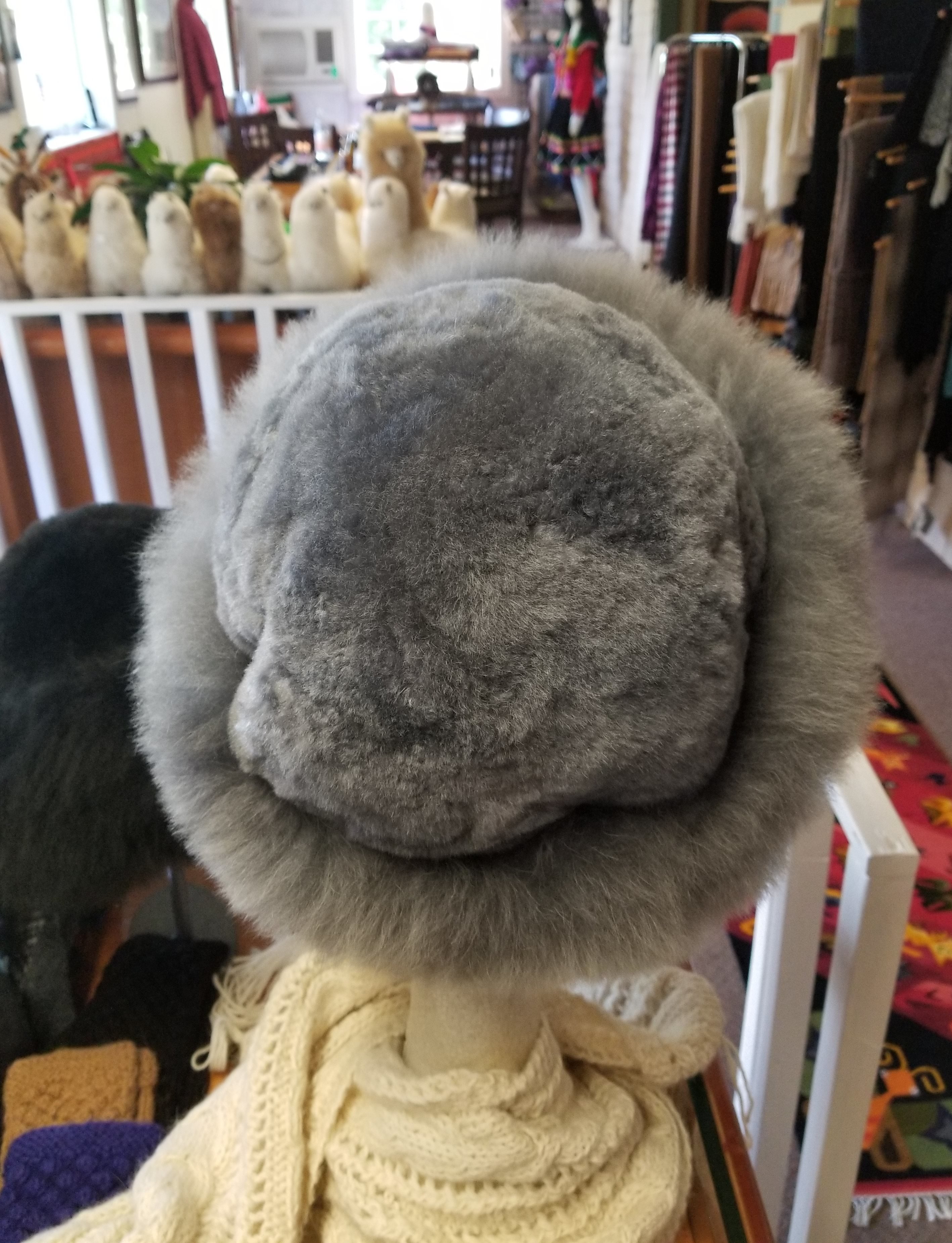 Alpaca Fur Hat - Exquisite Rich Black