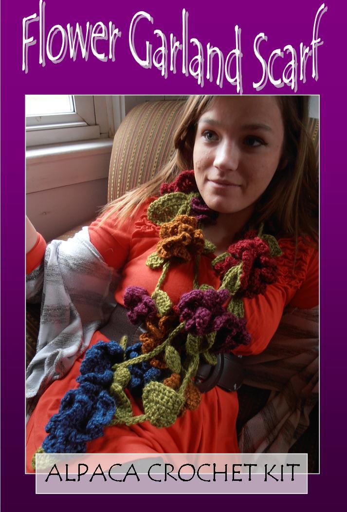 Flower Garland Scarf Crochet Kit AMDWS-0313