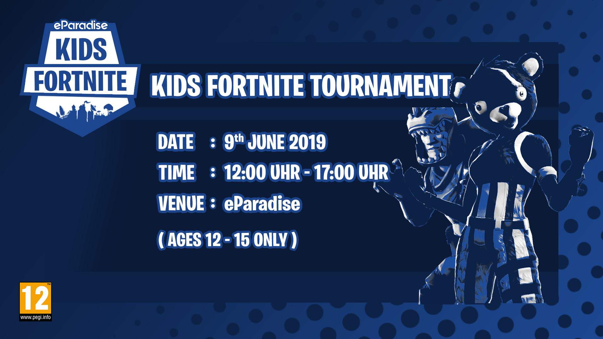 eParadise Kids Fortnite Tournament (12-15 Jahre ) 2019090601
