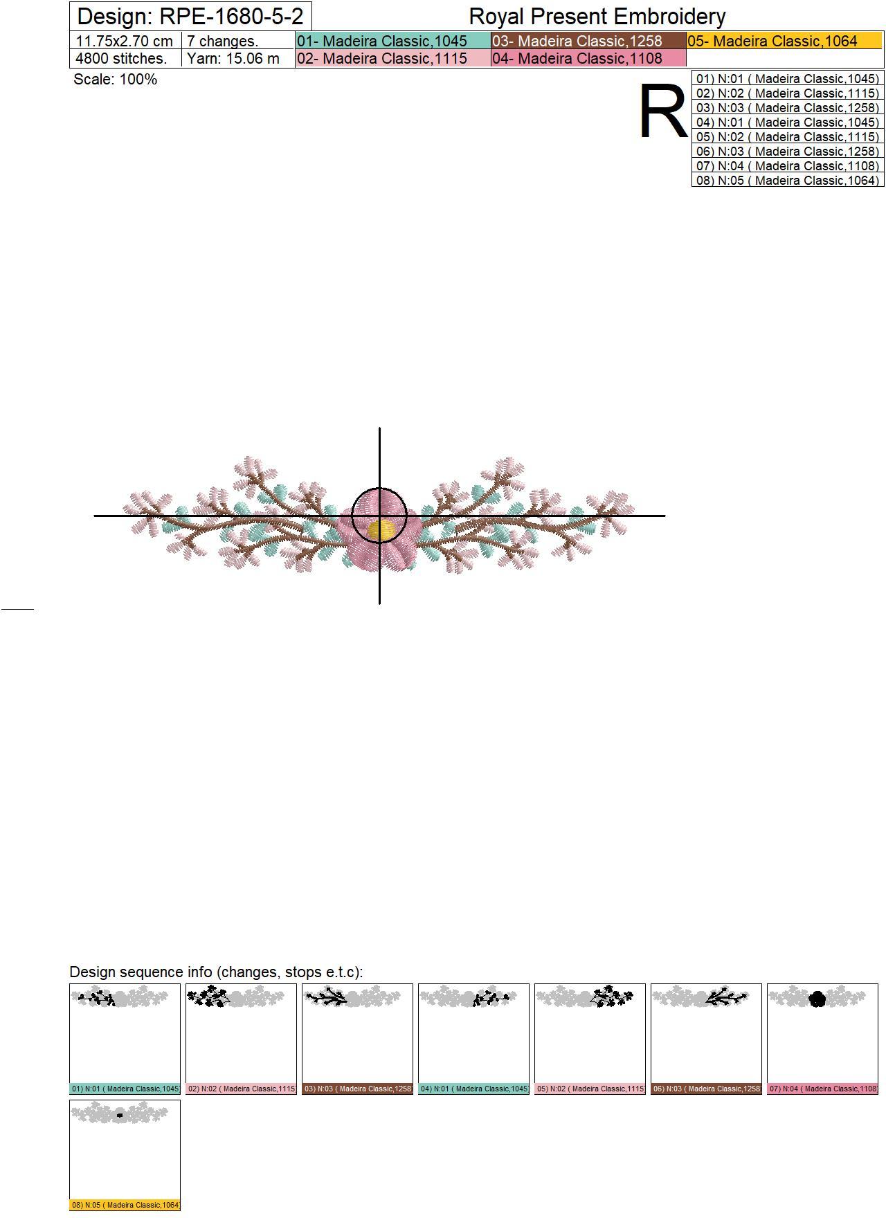 Mini Border Free Machine Embroidery Design - 3 sizes