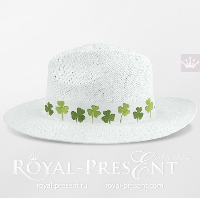 Shamrock Border Machine Embroidery Design - 3 sizes RPE-1705-002