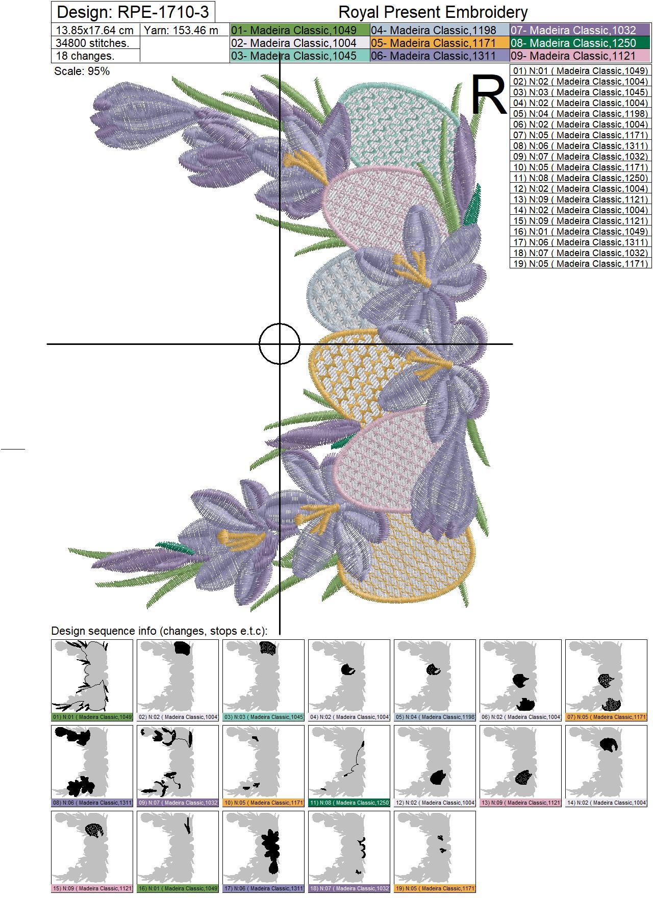 Easter Crocuses Vignette Machine Embroidery Design - 4 sizes