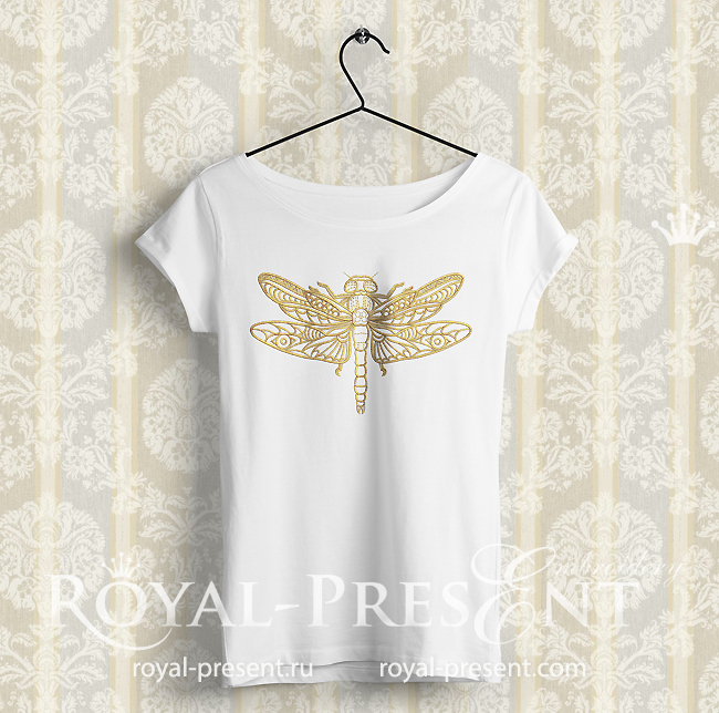 Dragonfly Machine Embroidery Design - 7 sizes RPE-1019