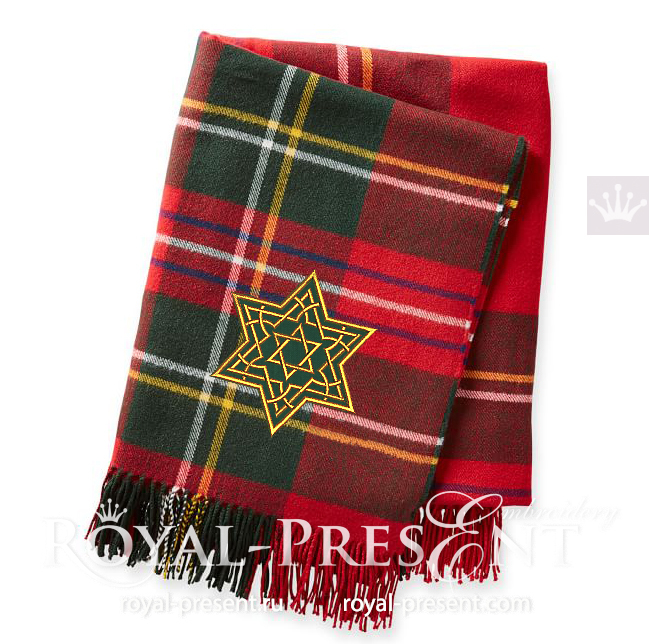 Applique Machine Embroidery Design Star of David RPE-456