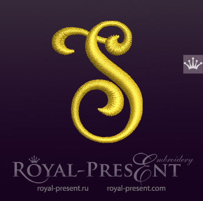 Capital Letter S Embroidery design V1 RPE-1673-S1