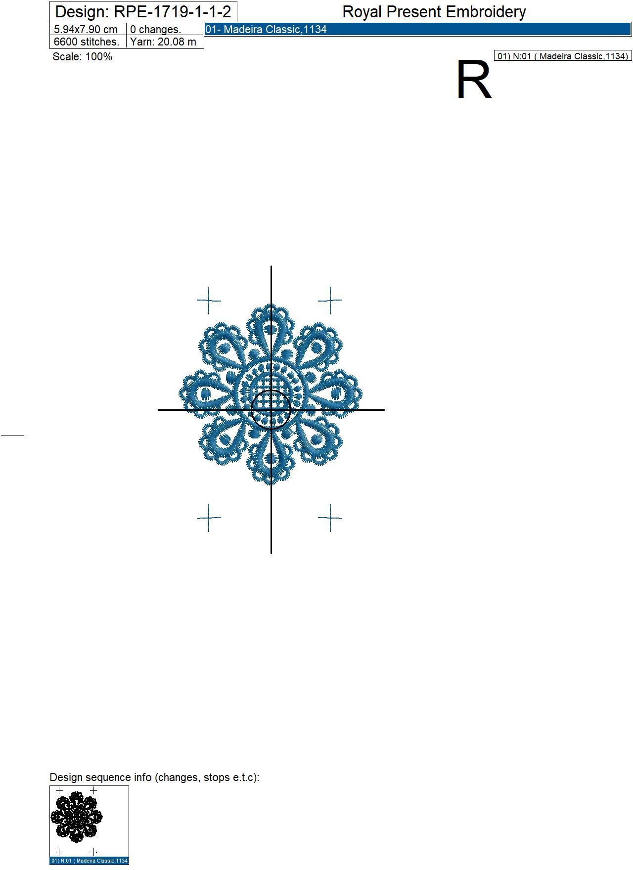 Scandinavian folk border Machine Embroidery Design