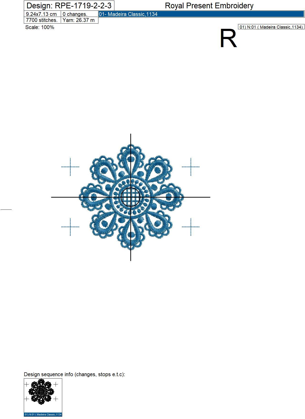 Scandinavian folk border Machine Embroidery Design