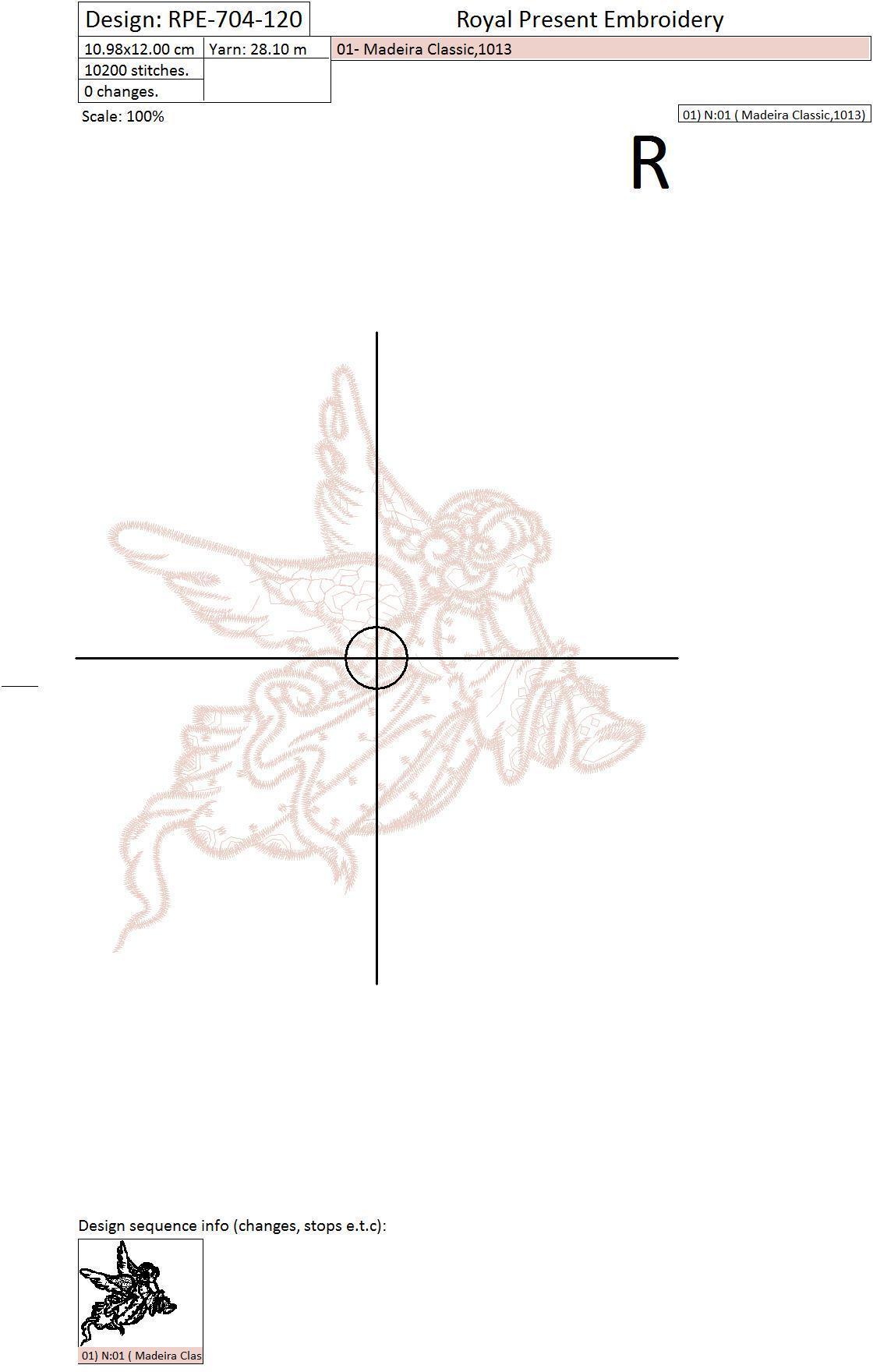 Machine Embroidery Design Angel blowing trumpet - 3 sizes