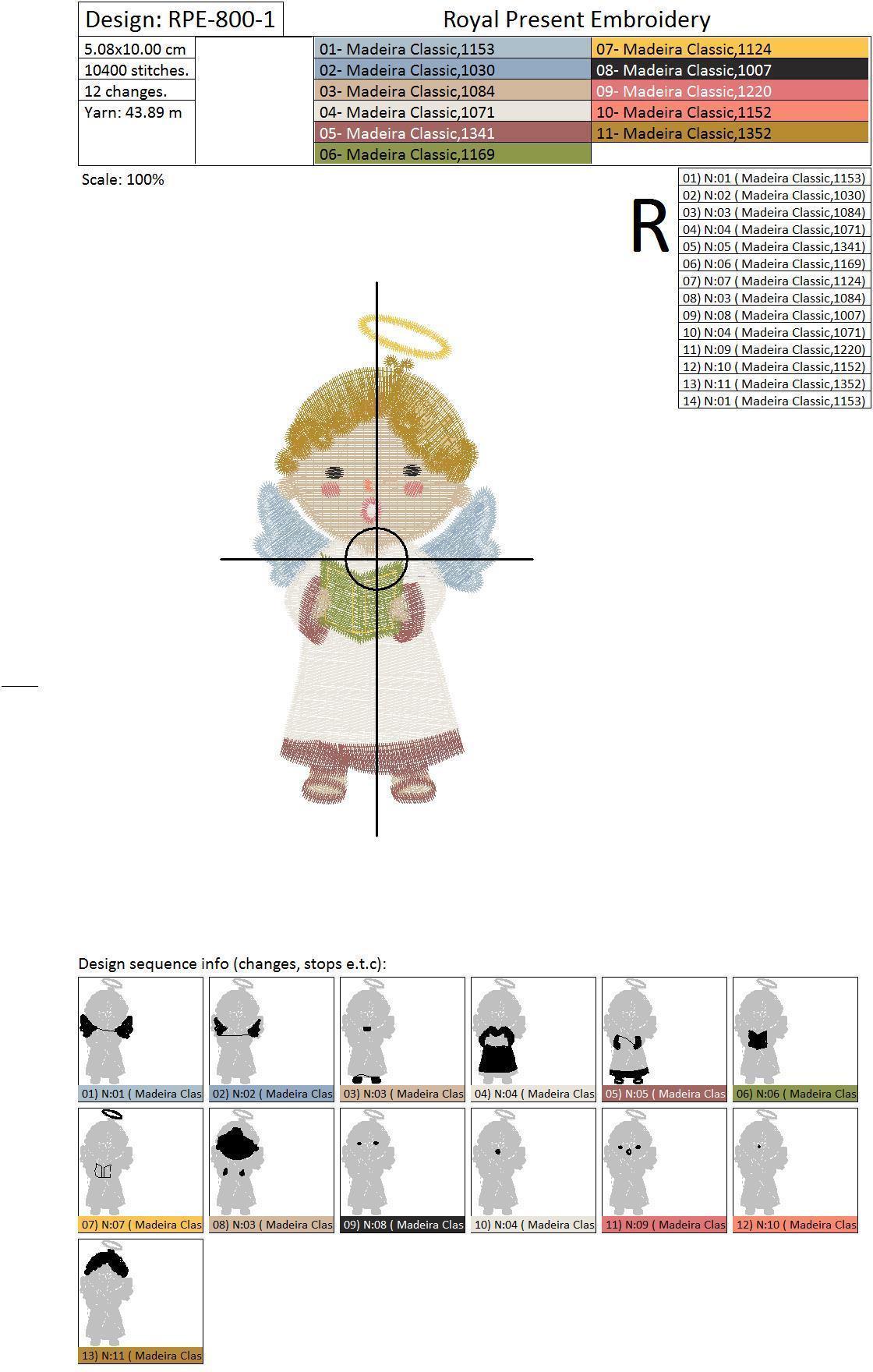 Machine Embroidery Designs Three Angels sing