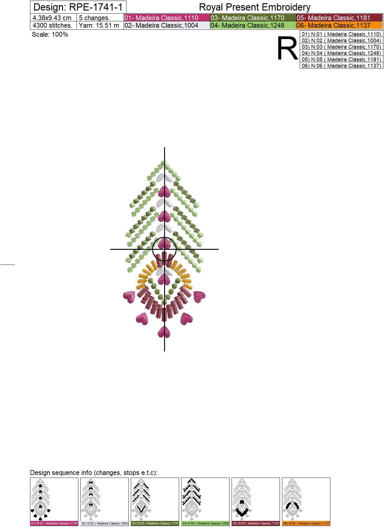 Folk Feathers Machine Embroidery Designs Set - 3 sizes