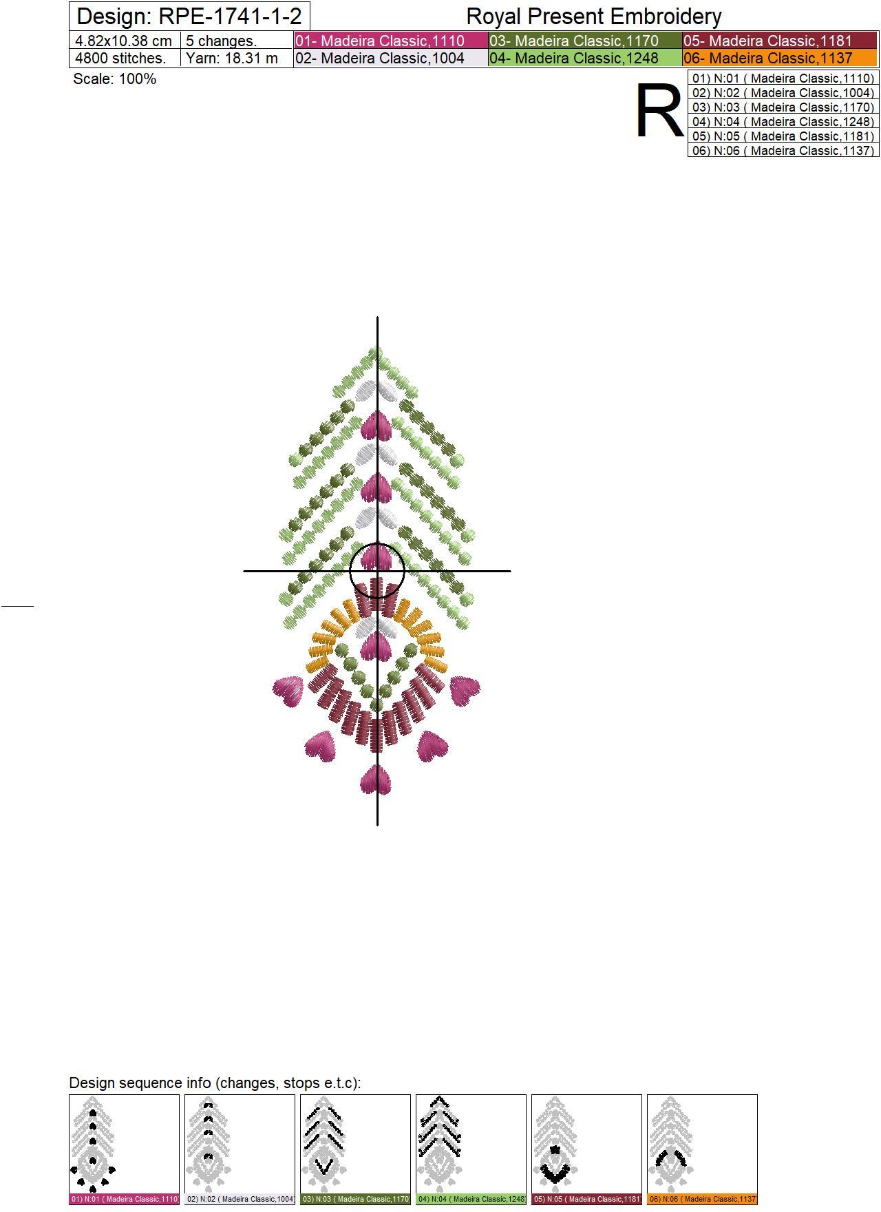 Folk Feathers Machine Embroidery Designs Set - 3 sizes