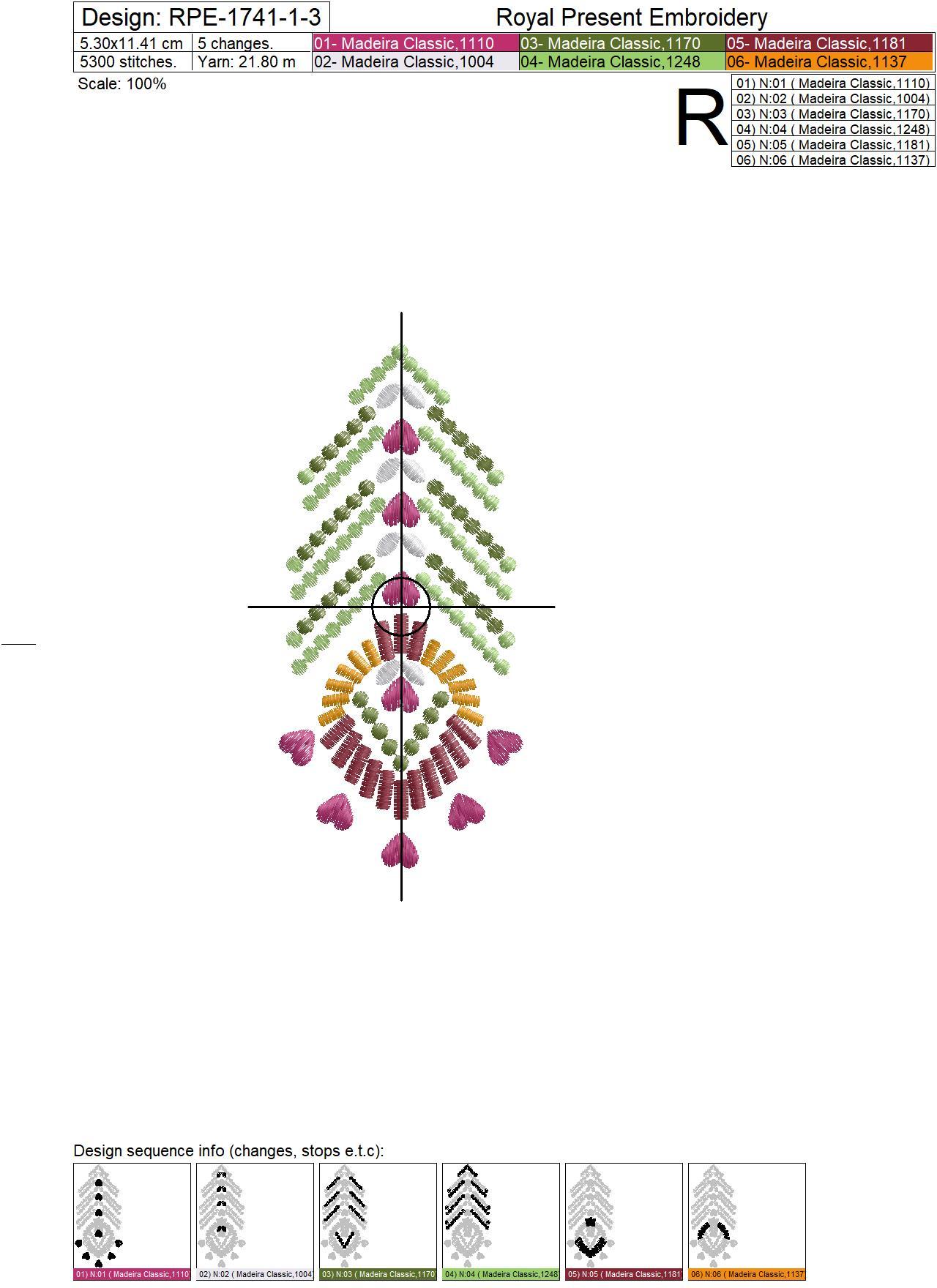 Folk Feathers Machine Embroidery Designs Set - 3 sizes