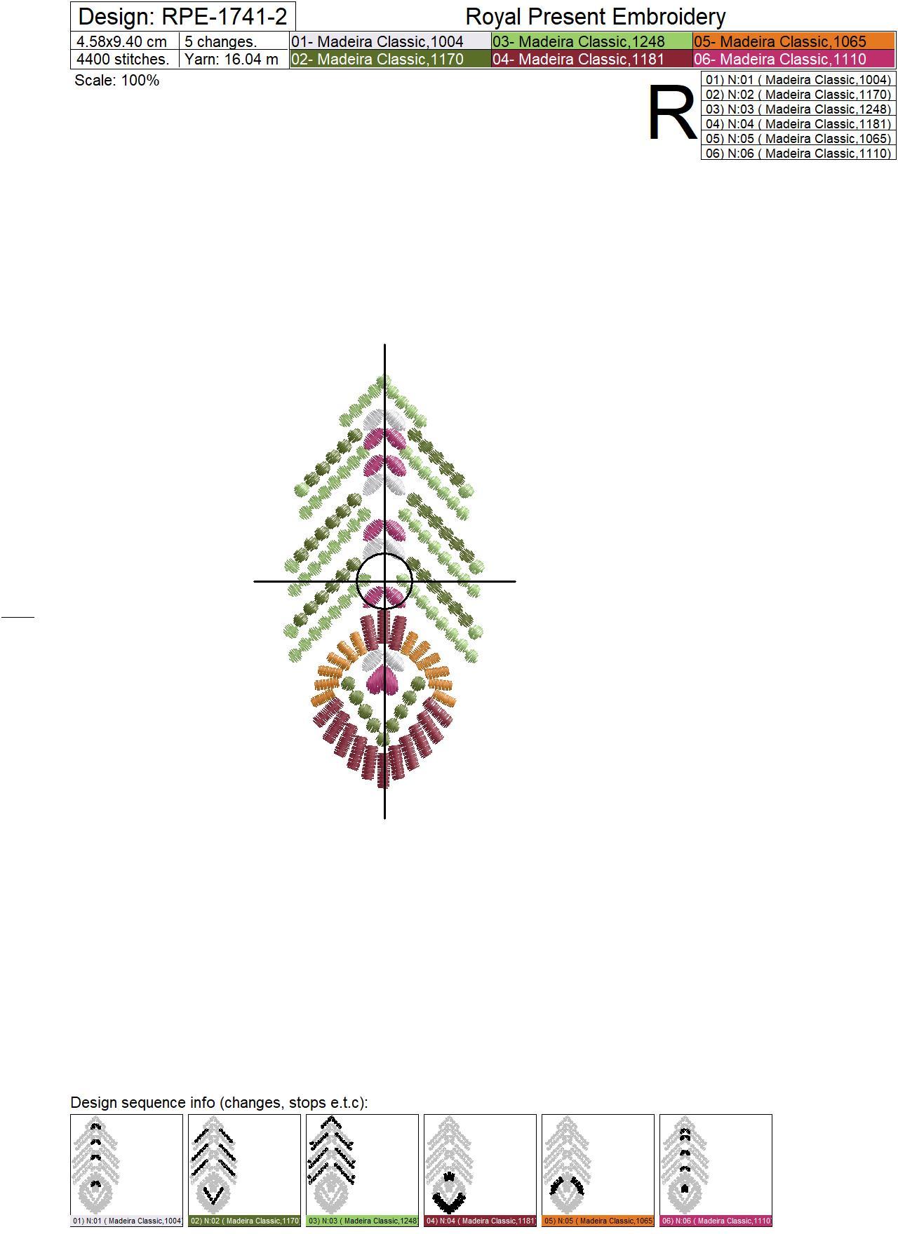 Folk Feathers Machine Embroidery Designs Set - 3 sizes