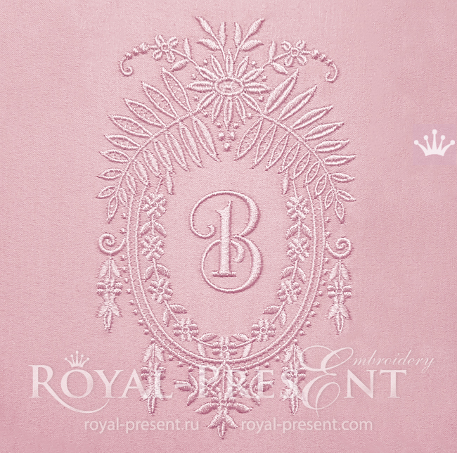 Vintage floral decorative elements machine embroidery designs