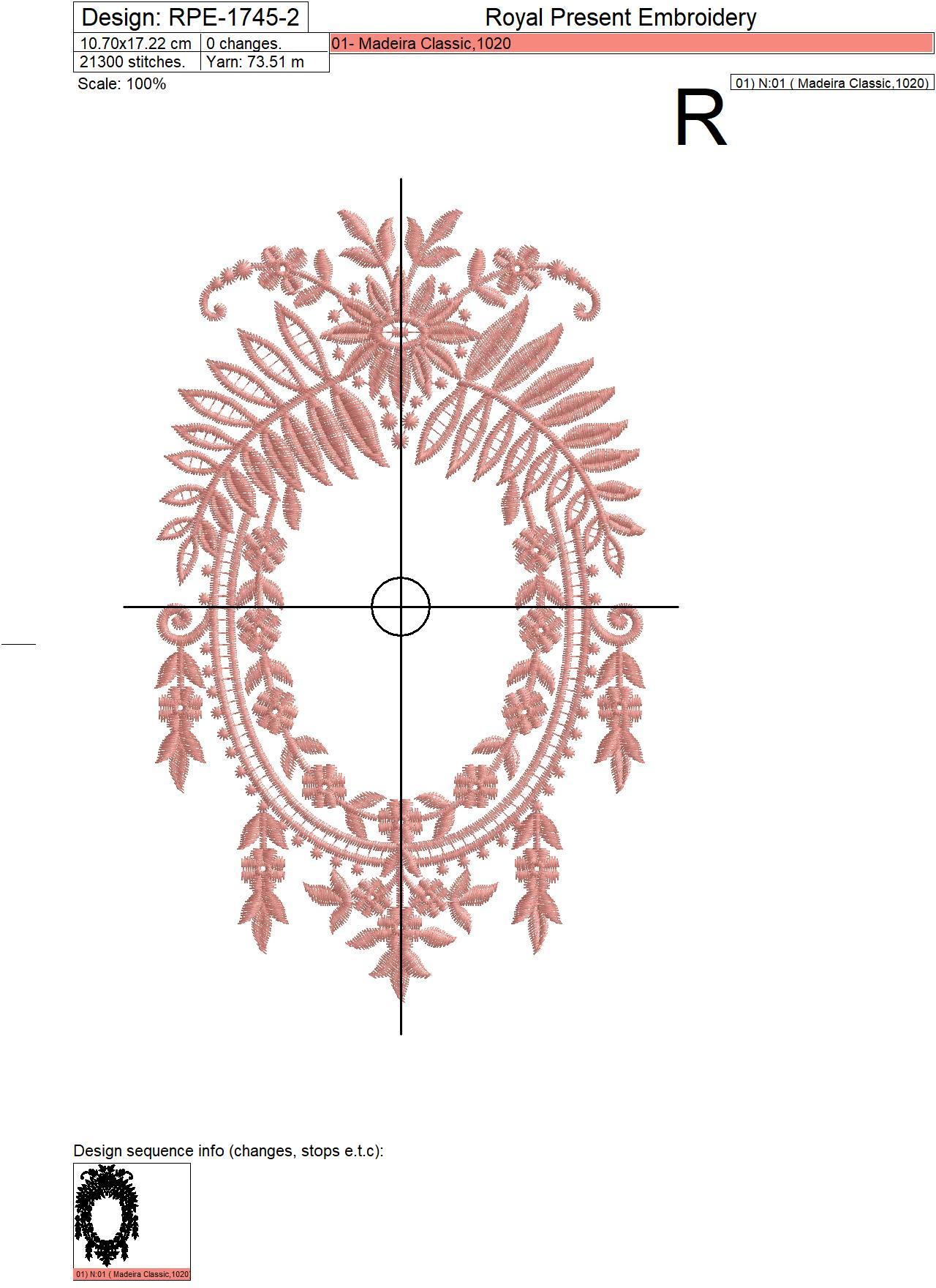 Vintage floral decorative elements machine embroidery designs