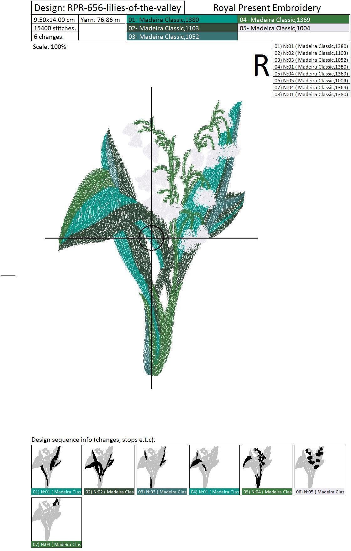 Set of 9 Machine Embroidery Designs Beautiful flowers