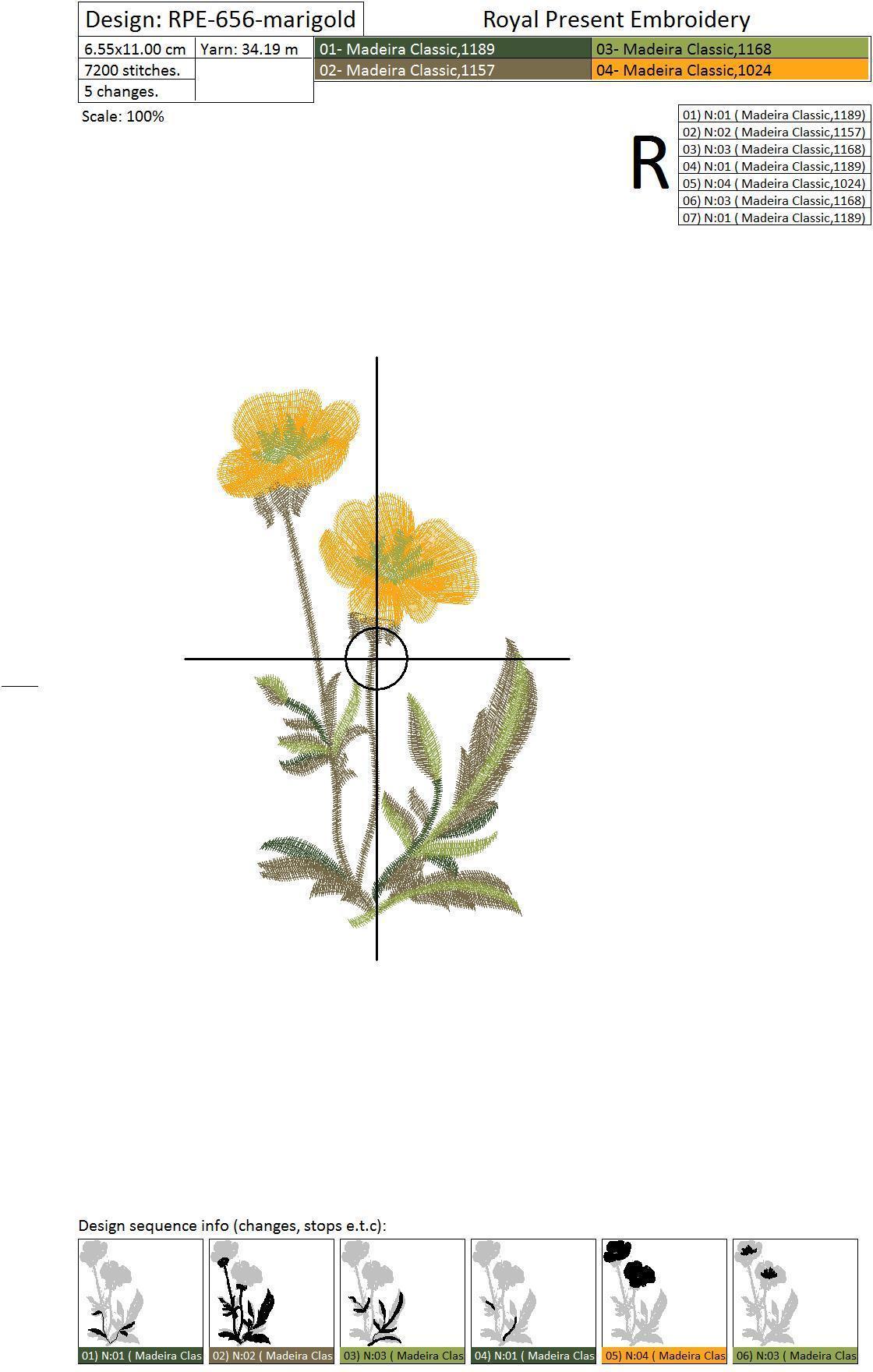 Set of 9 Machine Embroidery Designs Beautiful flowers