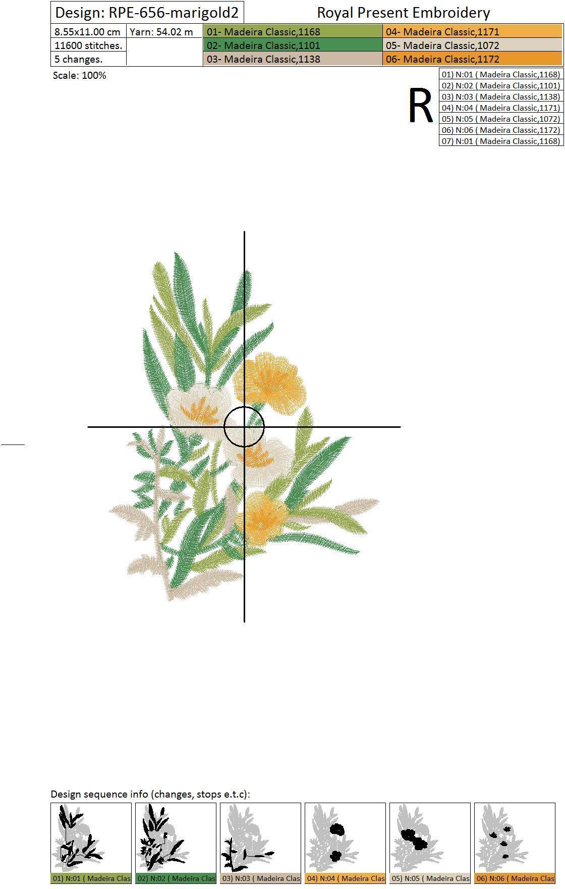 Set of 9 Machine Embroidery Designs Beautiful flowers