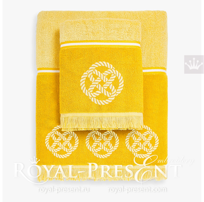 Marine knot machine embroidery design - 5 sizes