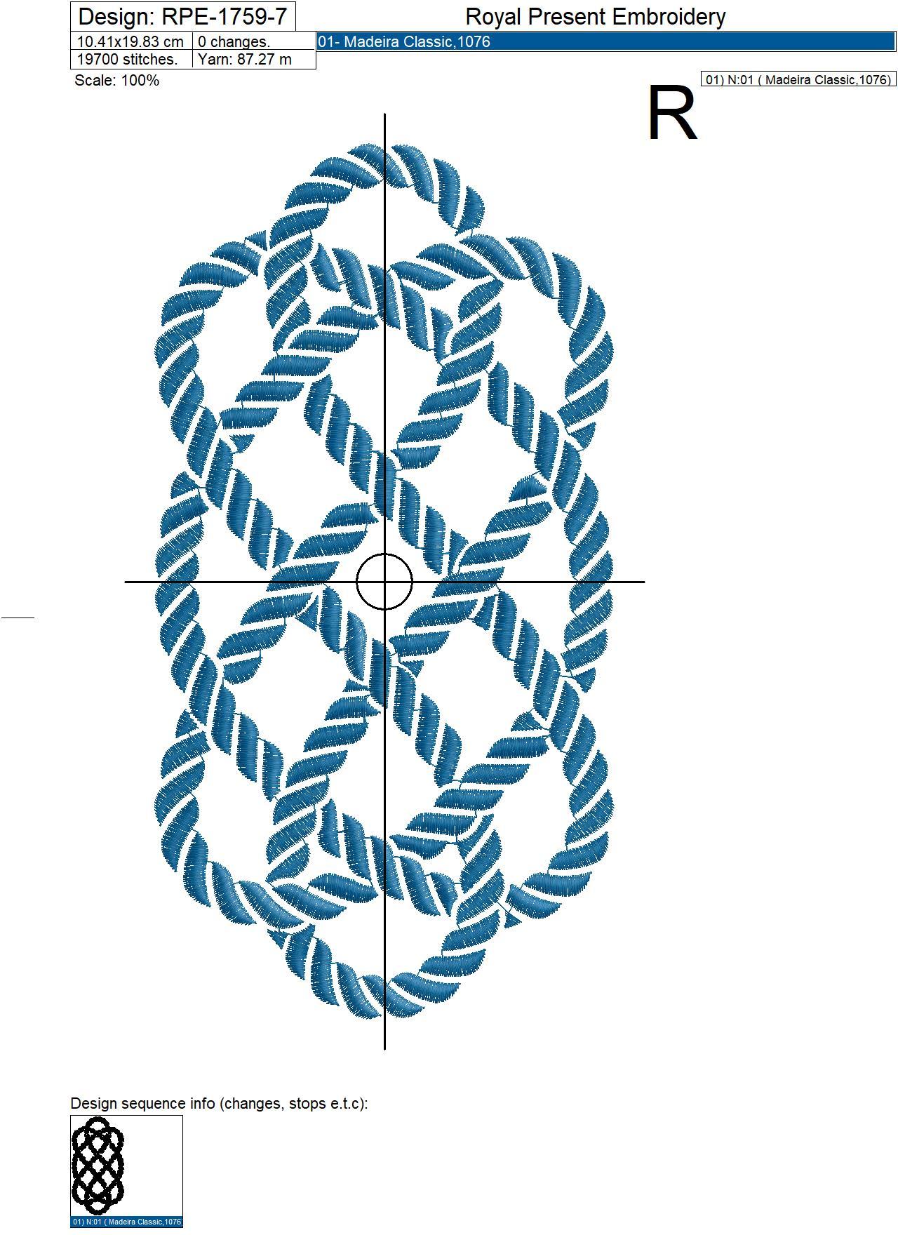 Nautical Rope Knot Machine Embroidery Design - 8 sizes