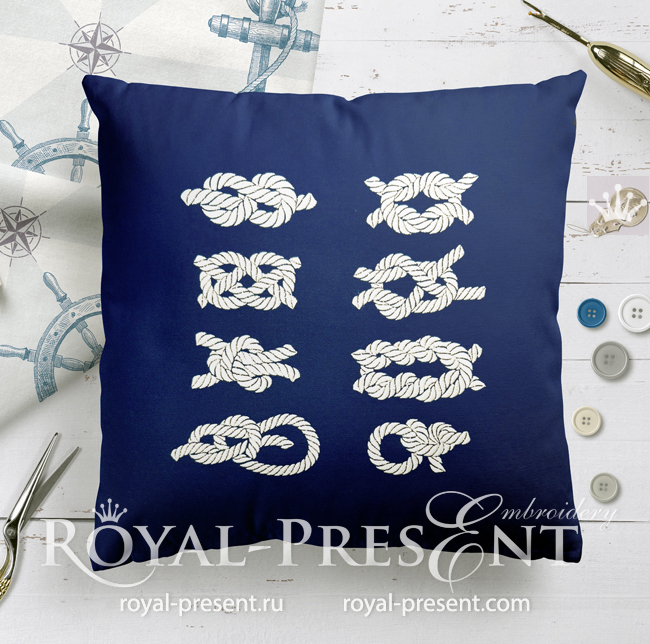 Nautical Rope Knots Machine Embroidery Designs RPE-1762